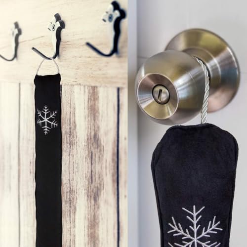 Cold Weather Door Draft Stopper - 36 Inch Door Snake Draft Stopper - Wind Blocker for Door Bottom and Window Sill (Black)