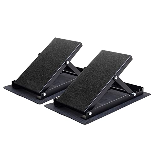Height Adjustable Squat Wedge Set – Anti-Slip Slant Board for Heel Elevated Squat, Calf Stretching (small pair)