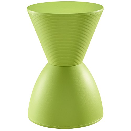 Modway Haste Contemporary Modern Hourglass Accent Stool in Green