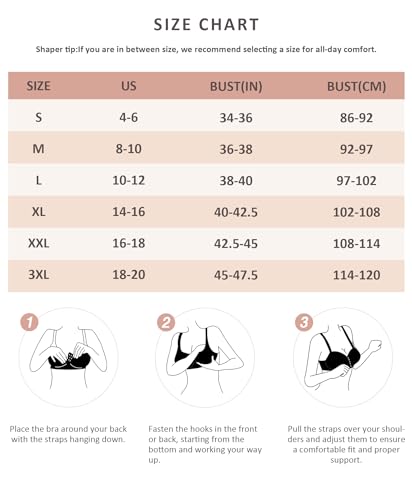 FeelinGirl Post Mastectomy Surgery Compression Minimizer Bra for Women Plus Size Front Closure Surgical Beige S