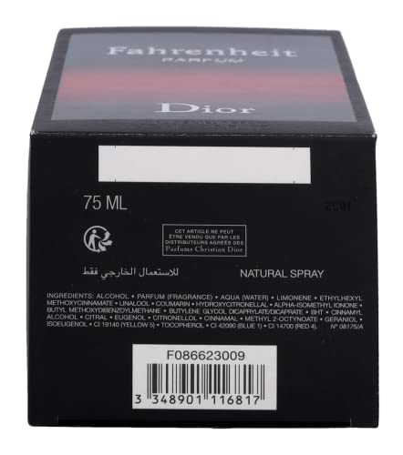 Christian Dior Fahrenheit Parfum Spray for Men, 2.5 Ounce