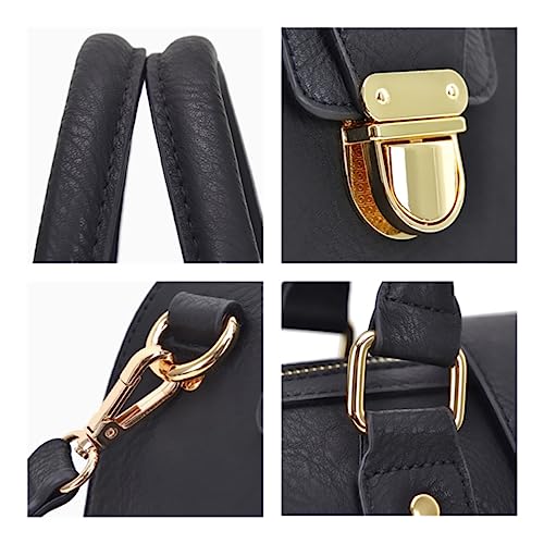Dasein Women Barrel Handbags Fashion Satchel Bags Top Handle Shoulder Purses Vegan Leather Work Tote (DS beige)