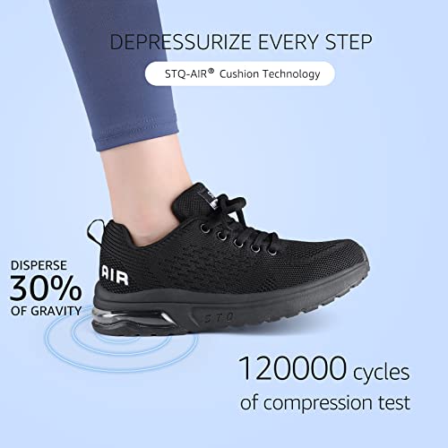 STQ Womens Tennis Shoes Athletic Running Sneakers Walking Footwear for Plantar Fasciitic Pain Relief Purple 6