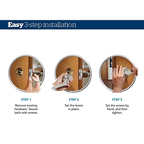 Schlage F51A NBK 619 COL Northbrook Lever with Collins Trim Keyed Entry Lock, Satin Nickel