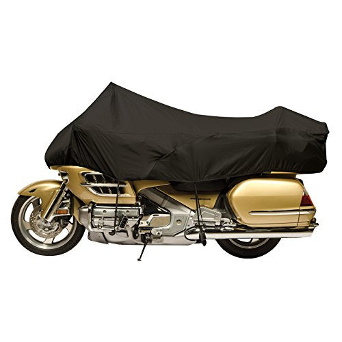 Dowco Guardian 05140 Travel Ready Water Resistant Reflective Premium Motorcycle Half Cover: Black, Large Touring
