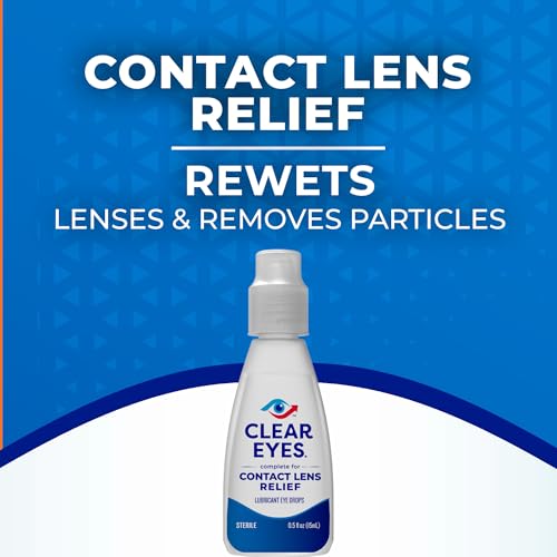 Clear Eyes Contact Lens Relief Eye Drops, 0.5 Fl Oz