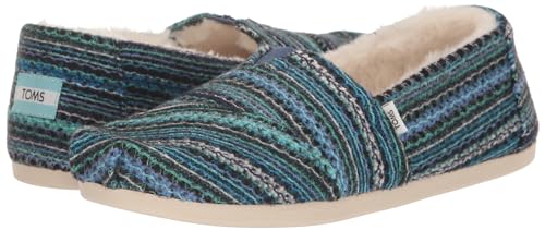 TOMS Women's Alpargata CloudBound Loafer Flat, Navy Multi Embroidered Chenille, 12