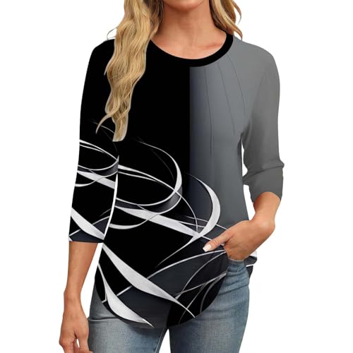 Kiosan Coupon Deals,Amazon Haul Items Under 20,3/4 Sleeve T Shirts for Women,Clearance Items for Women,Summer Blouses,After Christmas Clearance,Clearance Clothes,Shirts for Women