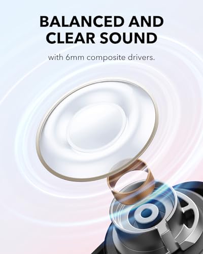 Soundcore A30i by Anker, Smart Noise Cancelling Earbuds, Lipstick-Shaped Stylish Design, Tiny, Lightweight Comfort, Clear Sound, IP54, 15H Playtime in ANC Mode, Wireless Earbuds, Bluetooth 5.4