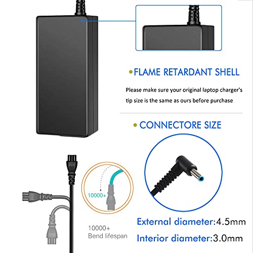 90W Universal AC Adapter Laptop Charger Compatible with HP Dell Lenovo Acer Asus Toshiba Samsung IBM Sony Fujitsu Gateway Notebook Ultrabook Chromebook Power Supply Cord with 16 Connectors