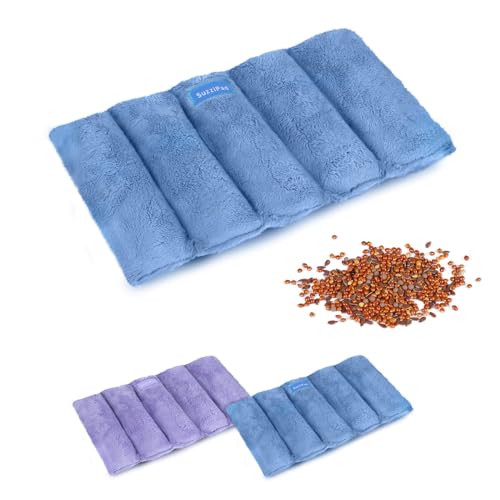 SuzziPad Microwave Heating Pad, 6.5x12” Reusable Moist Heating Pads for Cramps, Joint Pain Relief, Sore Muscle, Heat Pad for Shoulder, Knee, Abdominal and Back (Blue)