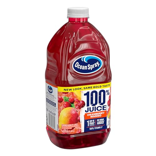 Ocean Spray® 100% Juice Cranberry Mango Juice Blend, 64 Fl Oz Bottle (Pack of 1)