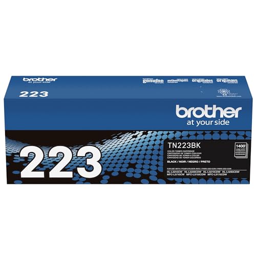 Brother Genuine TN223BK, Standard Yield Toner Cartridge, Replacement Black Toner, Page Yield Up to 1,400 Pages, TN223, Amazon Dash Replenishment Cartridge