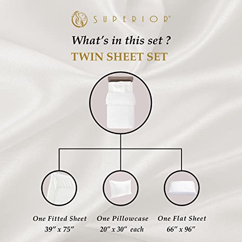 Superior Egyptian Cotton 300 Thread Count Bed Sheet Set, 1 Elastic Deep Pocket Fitted Sheets, 1 Flat Sheet, 2 Pillowcases, Soft Bedding, Luxury Sheets, Sateen Weave, King, Tan