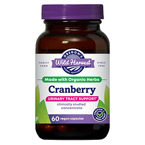 Oregon's Wild Harvest Non-GMO Gluten-free Cranberry, Organic Herbal Supplements, 60 Count