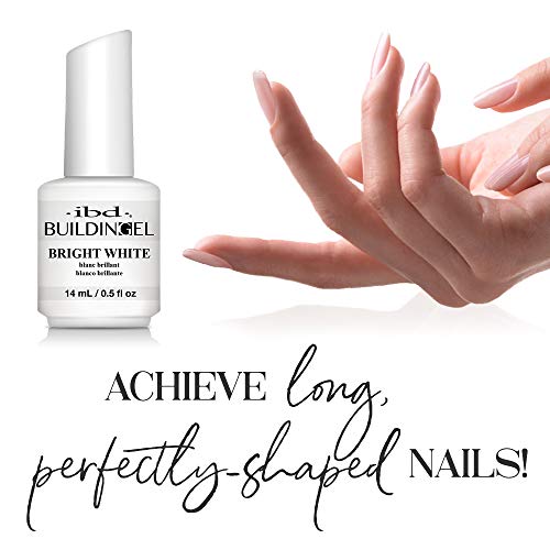 IBD Building Gel, Hard Gel Nail Extension, Bright White, 0.5 oz