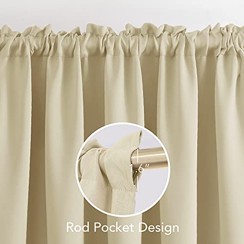 Deconovo Soild Rod Pocket Blackout Curtains