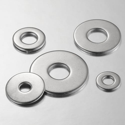 Wensilon (30Pcs) 1/2" x1-1/2 Stainless Steel 304 Metal Flat washers for Screws and Bolts, Suitable for Factory Maintenance, Kitchen, Store and Outdoor Construction