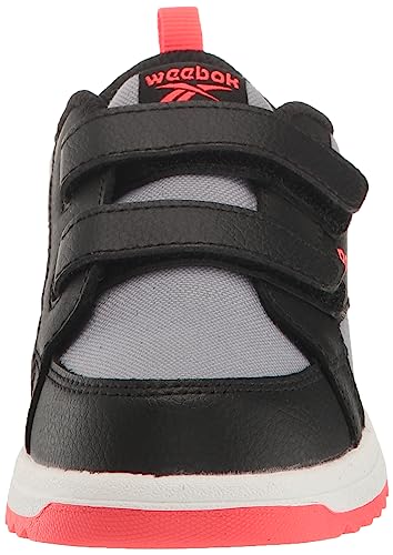 Reebok Kids Weebok Clasp Low Sneaker, Grey/Black/Neon Cherry, 4 US Unisex Toddler