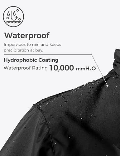 wantdo Women's Waterproof Skiing Jacket Windproof Winter Coat Black S