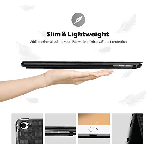 ProCase Smart Cover for iPad 9.7 (2018 & 2017, Old Model) / iPad Air 2 / iPad Air Case, Slim Stand Protective Folio Case for iPad 9.7 Inch 5th/6th Generation, Also Fit iPad Air 2 / iPad Air -Black