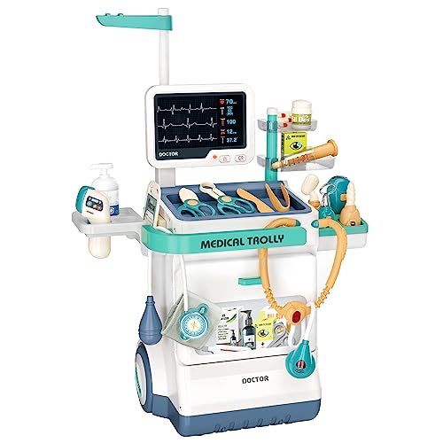 Jovow Doctor Kit for Toddlers 3-5, Medical Kit with Sound and Light Functions, Doctor Playset for Kids Birthday Gift