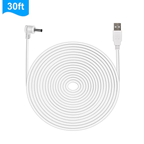 PowGrow Power Charge Cable Compatible with Stick Up Cam Battery and Spotlight Cam Battery, 30ft/9m Charging Cable to Power Security Camera Continuously, 1-Pack