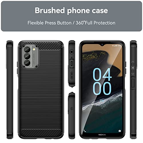 EVUNNBC for Nokia G400 Case, Nokia G400 5G Case Flexible TPU Shock-Absorption Military Grade Drop Protection Slim Fit Phone Cover for Nokia G400 5G (Black)
