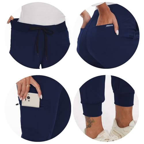 Shamyoy Scrub Pants for Women Jogger Yoga Scrub Pant (Small, Black)