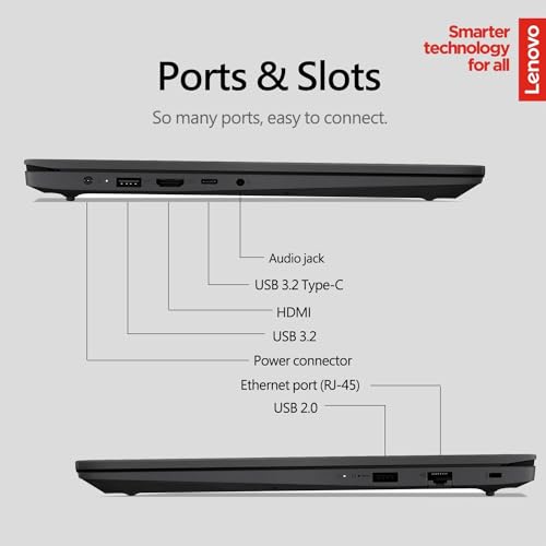 Lenovo V15 Business Laptop | 8GB RAM | 512GB SSD | 15.6" FHD Anti-Glare Display | Intel Dual-core Processor | Ethernet RJ-45 | 1 Year Microsoft Office | Windows 11 Home | WOWPC Bundle