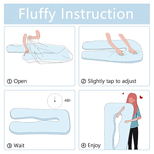 QUEEN ROSE Pregnancy Pillows, Cooling U Shaped Body Pillow for Sleeping, Maternity Pillow for Pregnant Women, with an Extra Cotton Pillowcase
