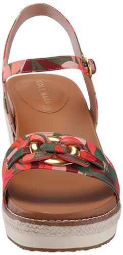 Cole Haan Women's Cloudfeel Espadrille Link Wedge Sandal, Brown, 10