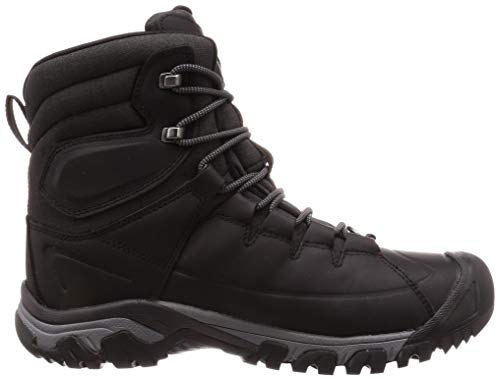 KEEN Men's Targhee Lace High Polar Waterproof Insulated Hiking Boot, Black/Raven, 15