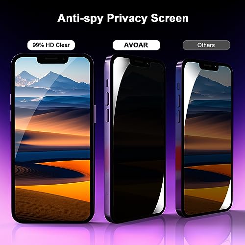 AVOAR 3 Pack Screen Protector for iPhone 15 Pro Max, 6.7 Inch HD Clear Tempered Glass Full Screen Case Friendly, Anti-Scratch, Bubble Free