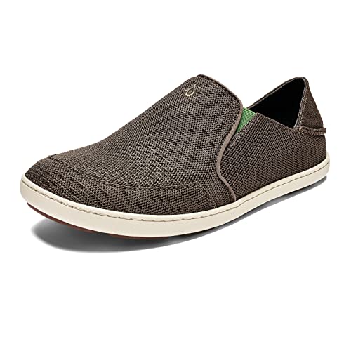 OluKai Men's Nohea Mesh Sneaker, Dark Shadow/Dark Shadow, 9.5