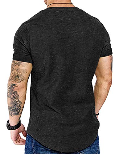 COOFANDY Men Muscle Workout T Shirt Gym Bodybuilding Active Short Sleeve Tee Top White