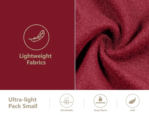 Little Donkey Andy Women's Hooded Thermal Running Hybrid Jacket Dark Red Size S