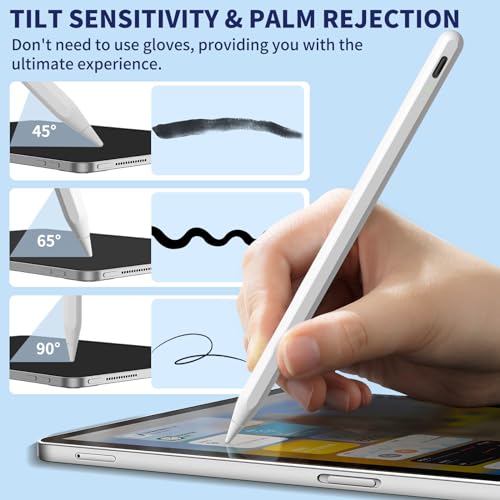 iPad Pencil 9th&10th Generation, Fast Charge Stylus Pen for iPad Palm Rejection and Tilt Sensitivity, Compatible with iPad Pro 11/12.9in, iPad Mini 5/6, iPad 6/7/8/9/10, iPad Air 3/4/5 (Blue)