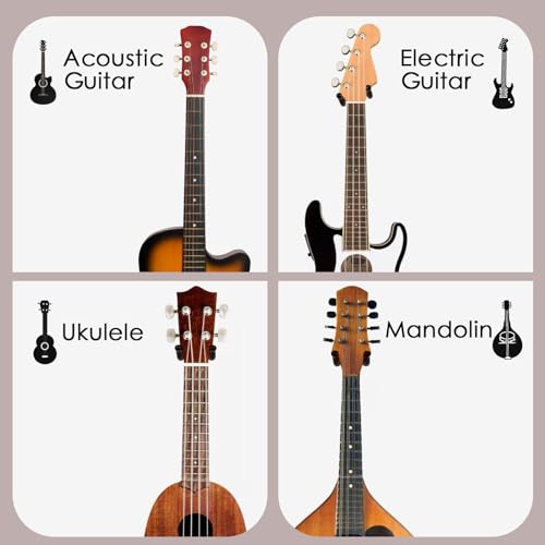SNIGJAT Guitar Hanger 2 Pack, Hardwood Guitar Wall Mount with Rotatable Hook, Guitar Wall Hangers Holder Hook Stand for Acoustic, Electric, Bass, Banjo, Mandolin, Guitar Accessories for Guitar Player