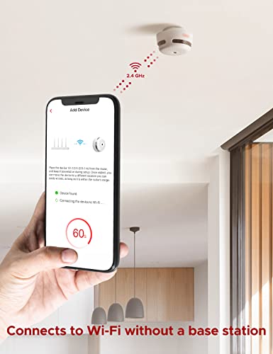 X-Sense Smart Smoke Detector Fire Alarm with Replaceable Battery, Wi-Fi Smoke Detector, Real-Time App Notifications, XS01-WX, 1-Pack