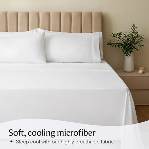 LuxClub 4 PC Sheet Bed Sheets Deep Pockets 18" Eco Friendly Wrinkle Free-Kids-Fitted Sheets Machine Washable Hotel Bedding Silky Soft - Light Taupe Twin XL