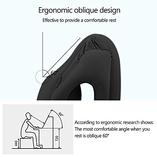Inflatable Travel Pillows for Airplane, Blow Up Neck Pillow for Sleeping, Airplane Travel Essentials for Long Flight Support Head, Neck and Lumbar, Used for Car/Bus/Train/Office Rest, Adults Kids