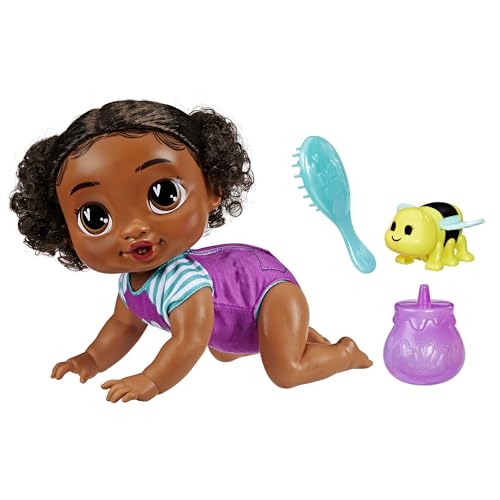 Baby Alive Crawl 'n Play Tilly Tinker Electronic Crawling Baby Doll Set, Black Hair, Kids Toys for Girls & Boys 3 Years & Up, 10.75 Inches