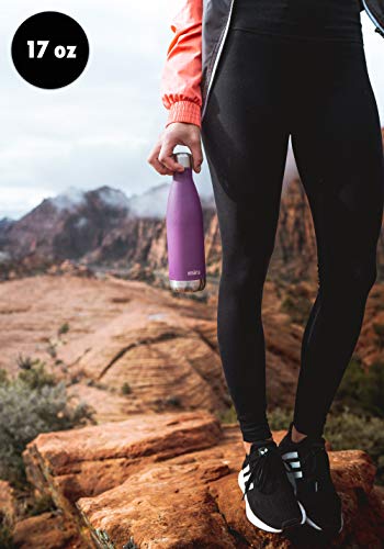 MIRA 2 Pack 17 oz Insulated Water Bottle - Stainless Steel Cola Shape Thermos - Double Wall Hot & Cold Flask (24Hr Cold/12Hr Hot) - Matte Blue