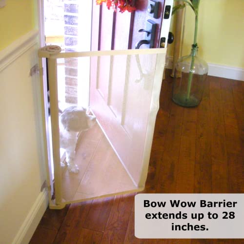 Bow Wow Barrier 28” Café by Smart Retract: Retractable Door Barrier for Pets