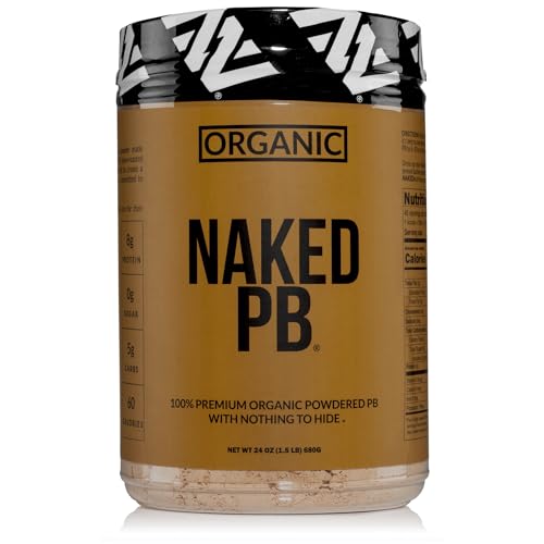 Organic Powdered Peanut Butter from US Farms – Bulk, Only 1 Ingredient - Roasted Peanuts, Vegan, No Additives, Preservative Free, No Salt, No Sugar - 45 Servings - NAKED PB