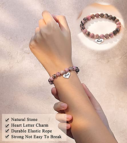 DiRikiss Mothers Day Gifts for Aunt from Niece Best Aunt Ever Gifts Birthday Christmas Valentines' Day Gifts for Aunt Auntie Bracelet