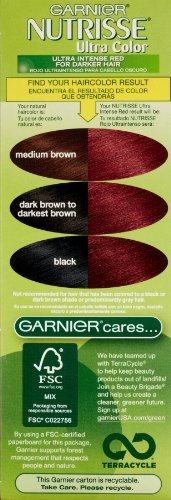 Garnier Hair Color Nutrisse Ultra Color Nourishing Creme, R2 Medium Intense Auburn (Goji Berry) Red Permanent Hair Dye, 1 Count (Packaging May Vary)