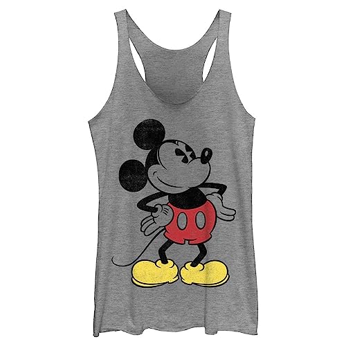 Disney Women's Vintage Mickey, Gray HTR, X-Small