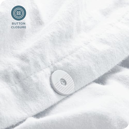 Bare Home Flannel Duvet Cover Set - Full/Queen - 100% Cotton, Velvety Soft Heavyweight Premium Flannel, Double Brushed - Includes Sham Pillow Covers (Full/Queen, Feelin' Foxy)